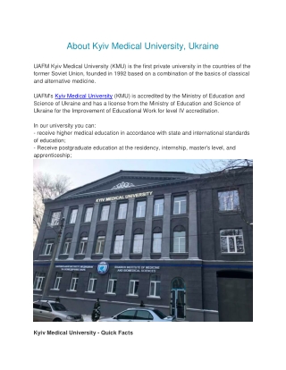 Kyiv Medical University