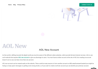 AOL New Account