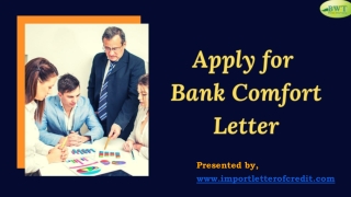 Comfort Letter from Bank – How to Get BCL MT799