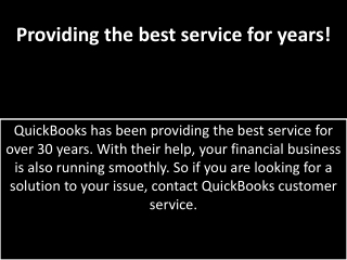 Providing the best service for years!