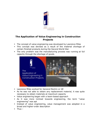 The Application of Value Engineering in Construction Projects.-converted