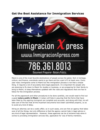 Get the best assistance for immigration services