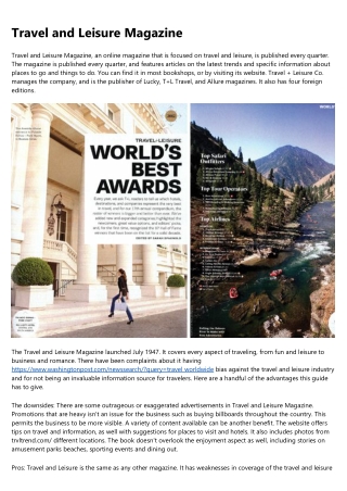 Rumored Buzz on Travel Agent Magazine