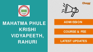 Mahatma Phule Krishi Vidyapeeth-[MPKV], Rahuri