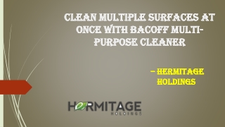Clean Multiple Surfaces at Once with Bacoff Multi-Purpose Cleaner