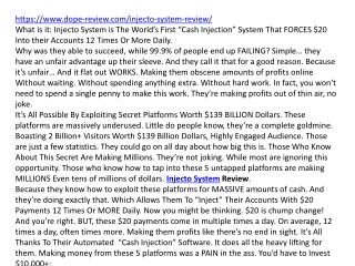 Injecto System Review