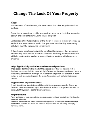 Change The Look Of Your Property