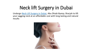 Neck lift Surgery in Dubai