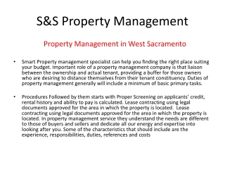 Property Management in west Sacramento