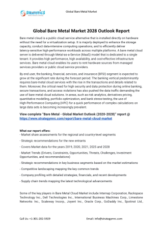 2021 Bare Metal Software Market Global Analysis Report