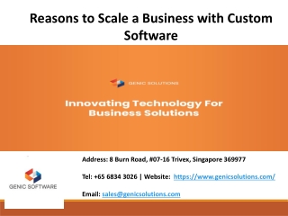 Reasons to Scale a Business with Custom Software Development