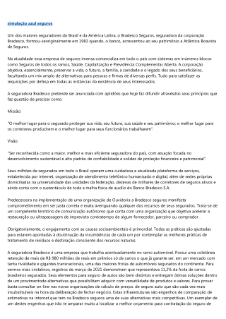 BRADESCO SEGUROS UM NOVO CONCEITO EM SEGURO AUTOMOTIVO.