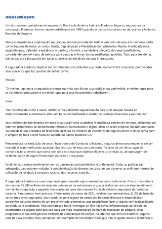 QUEM É A BRADESCO SEGUROS.