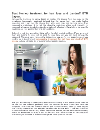 best homeopathy doctor for infertility in BTM layout