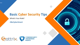 Basic Cybersecurity Tips: What’s your role