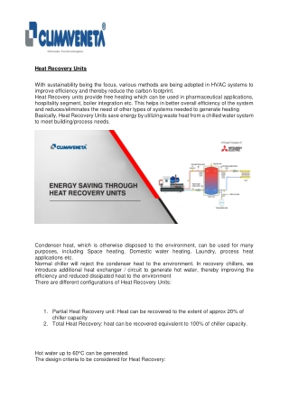 Heat Recovery Units