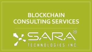 Blockchain Consulting Services