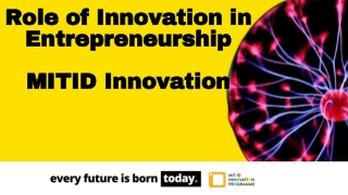 Innovation in Entrepreneurship - MIT ID Innovation