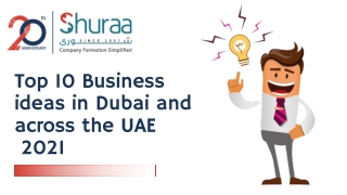 Top 10 growing business ideas in Dubai, UAE – 2021