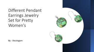 Different Pendant Earrings Jewelry Set For Pretty Women's