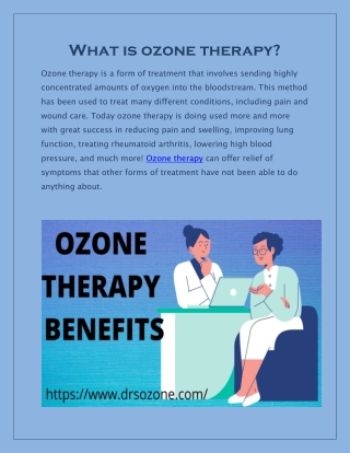 What is ozone therapy