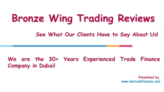 Bronze Wing Trading Reviews & Feedbacks – Trade Finance Providers in Dubai