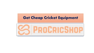 Get Cheap Cricket Equipment