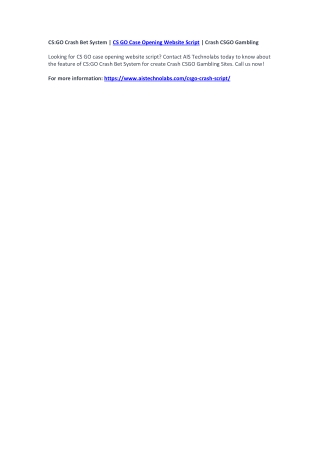 CS:GO Crash Bet System | CS GO Case Opening Website Script | Crash CSGO Gambling