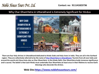 Why Char DhamYatra in Uttarakhand is Extremely Significant for Hindus