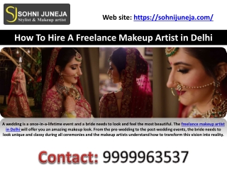 How To Hire A Freelance Makeup Artist in Delhi