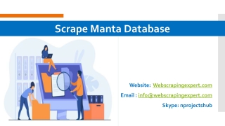 Scrape Manta Database
