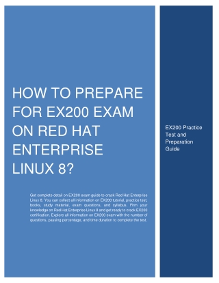 How to Prepare for EX200 exam on Red Hat Enterprise Linux 8?