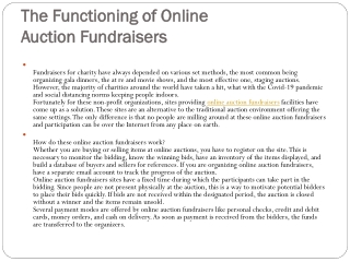 online auction fundraisers