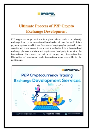 Ultimate Process of P2P Crypto Exchange Development