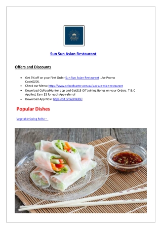 5% Off - Sun Sun Chinese Restaurant Aspley Delivery, QLD