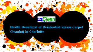 Health Beneficial of Residential Steam Carpet Cleaning in Charlotte