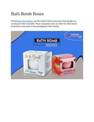 Bath Bomb Boxes