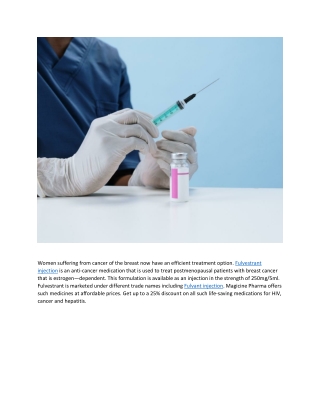 Fulvestrant injection