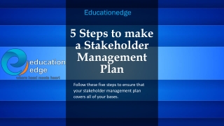 5 Steps to make a Stakeholder Management Plan