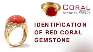 Identification of Red Coral Gemstone-converted