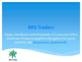 BRS Traders | Corporate Office Stationary Product Supplier