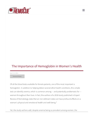 Hemoglobin Levels