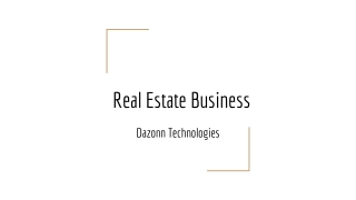 Real Estate Business