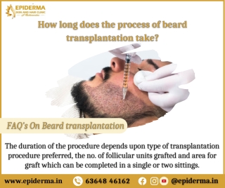 Process of beard transplantation - Skin Clinic in Bangalore - Epiderma Clinic