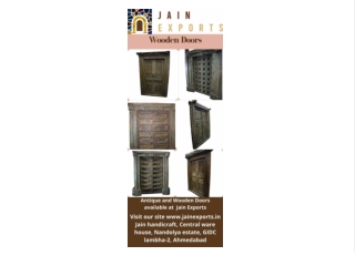 Antique and Wooden Doors Available at Jain Exports