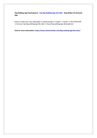 Dog Walking App Development - Top Dog Walking App Like Uber