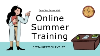 Best Institute for Online Summer Training At Discount price | 2021-2022