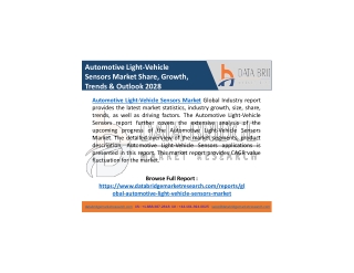 Automotive Light-Vehicle Sensors Market Global Type, Application, Trends, Share