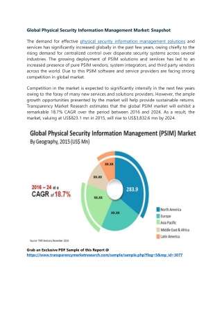 Physical Security Information Management Market