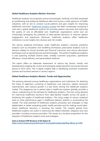 Healthcare Analytics Market